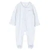 Marie Chantal Boys Angel Wing Cotton Romper In Blue