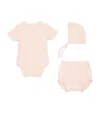 Marie-chantal Cotton Araminta Angel Wing Pointelle Gift Set In Pink