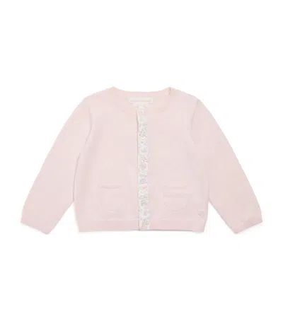 Marie-chantal Kids' Cotton-cashmere Casey Cardigan In Pink