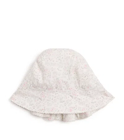 Marie-chantal Kids' Cotton Celia Athena Hat In Neutral