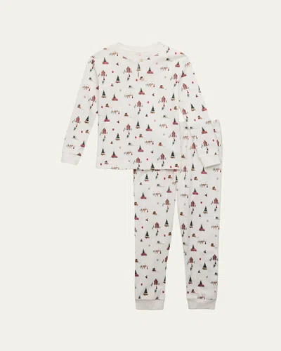 Marie Chantal Derek Little Christmas Tree Pajama Set In Multi