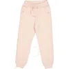 Marie Chantal Embroidered Logo Cotton Joggers In Pink