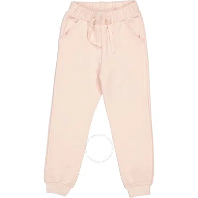 Marie Chantal Kids'  Embroidered Logo Cotton Joggers In Pink
