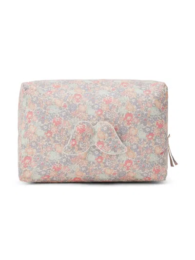 Marie-chantal Floral-print Cotton Wash Bag In Pink