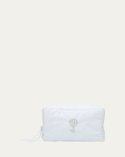Marie Chantal Kids' Girl's Ace Balloon Dream Wash Bag In White Blue