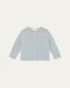 Marie Chantal Kids' Girl's Alexis Knitted Cardigan In Blue