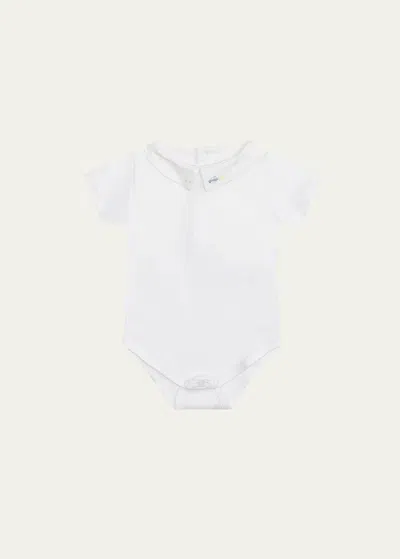 Marie Chantal Kids' Girl's Ethan Embroidered Bodysuit In White