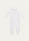 MARIE CHANTAL GIRL'S HEART-EMBROIDERED COVERALL