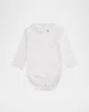 Marie Chantal Girl's Home Sweet Home Embroidered Bodysuit In Blue