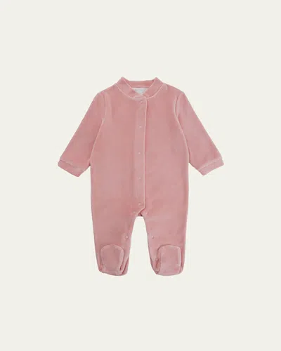 Marie Chantal Kids' Girl's Velour Golden Angel Wing Footie Pajamas