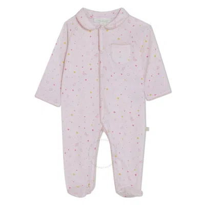 Marie Chantal Girls Angel Wing Organic Cotton Romper In Pink
