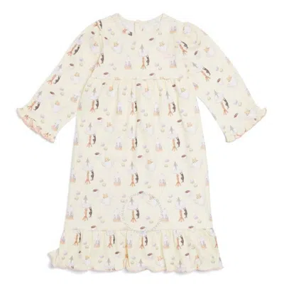 Marie Chantal Kids'  Girls Kitten Tea Party Night Dress In White