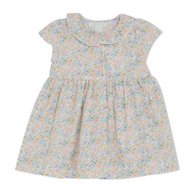 Marie Chantal Girls Olympia Floral-print Dress In Neutral