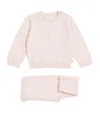 Marie-chantal Heart Sweater And Sweatpants Set In Pink