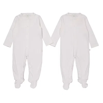 Marie Chantal Infant Angel Wings Babygrows 2 Pc Set In Neutral