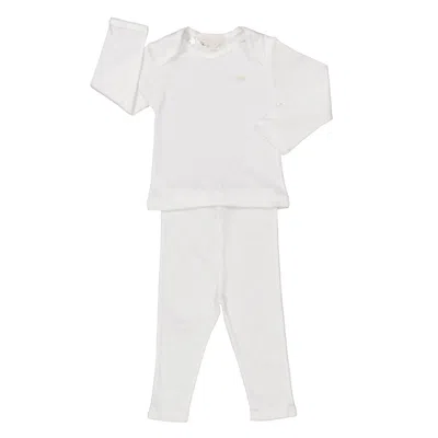 Marie Chantal Infant Pointelle Cotton Two Piece Set In White
