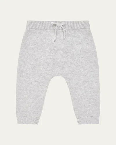Marie Chantal Kid's Angel Wing Knitted Trousers In Gray