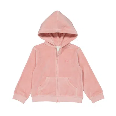 Marie Chantal Kids Angel Wing Velour Hoodie In Pink