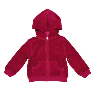 Marie Chantal Kids Logo Printed Kangaroo Pocket Hoodie In Red
