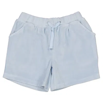 Marie Chantal Kids Velour Angel Wing Shorts In Blue