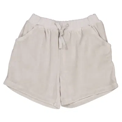 Marie Chantal Kids Velour Angel Wing Shorts In Gray