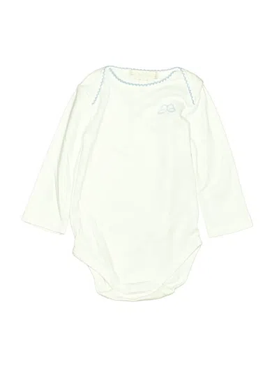 Pre-owned Marie Chantal Babies' Long Sleeve Onesie In White