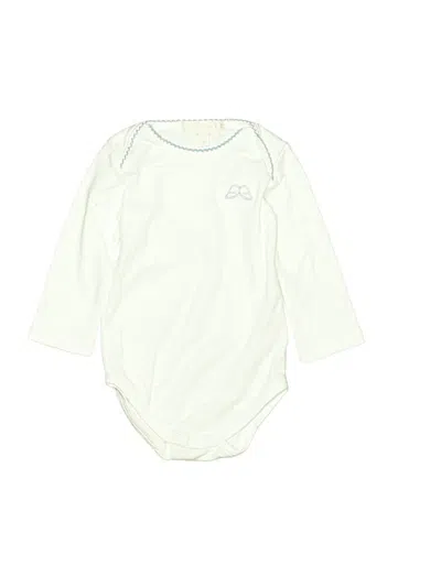 Pre-owned Marie Chantal Babies' Long Sleeve Onesie In White