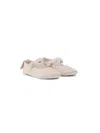 Marie-chantal Olympia Angel Wing Suede Ballerina Shoes In Pink