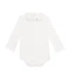 Marie-chantal Pima Cotton Embroidered Bodysuit