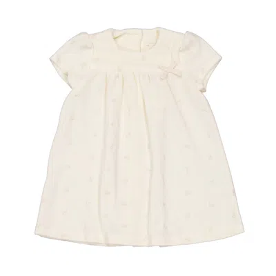 Marie Chantal Toddler Angel Wing Velour Dress In Neutral