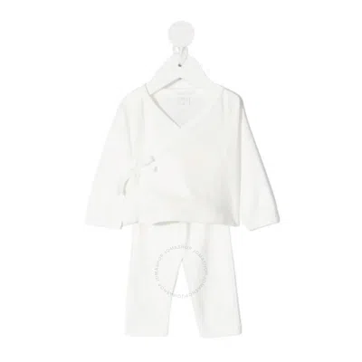 Marie Chantal V-neck Cotton Two-piece Set In Beige