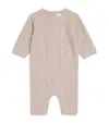 Marie-chantal Wool-cashmere Cable-knit Bowie Playsuit In Neutral
