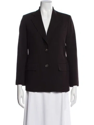 Pre-owned Marie Claire Fiala Silk Blazer In Brown