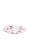 Marie Daage Bouquet De Vie Orange Dessert Plate (21cm) In White