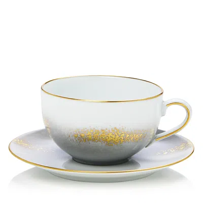 Marie Daage Horizon Teacup & Saucer In Multi