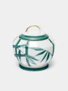 Marie Daage Jardin D'arashiyama Hand-painted Porcelain Sugar Bowl