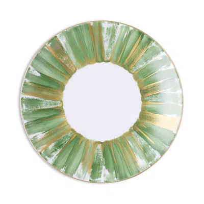 Marie Daage Panache Salad/dessert Plate In Green