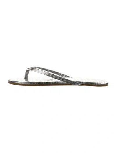 Pre-owned Marie France Van Damme Leather Animal Print Flip Flops W/ Tags