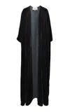 Marie France Van Damme Silk-velour Cover Up In Black