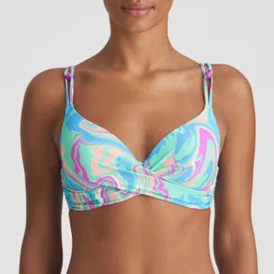 Marie Jo Arubani Bikini Top In Ocean Swirl In Blue