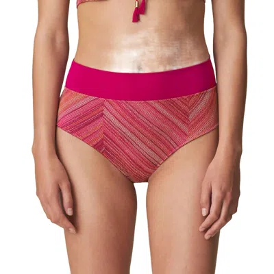Marie Jo Esmee Cuffed Bikini Brief In Rose In Multi
