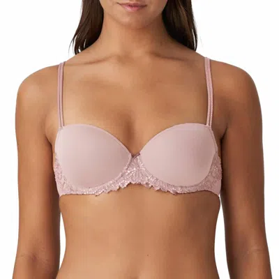 Marie Jo Jane Embroidered Mesh Padded Balcony Bra In Rose In Multi