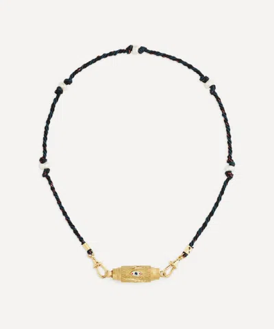Marie Lichtenberg 14ct Gold Baby Evil Eye Locket Necklace