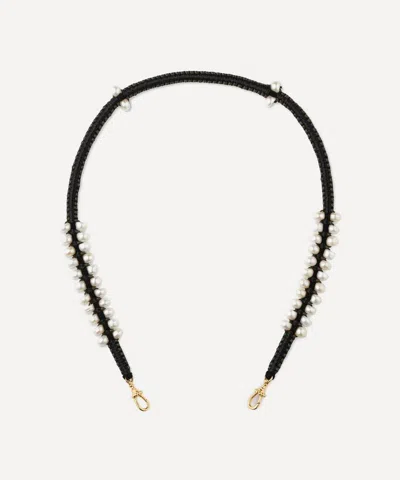 Marie Lichtenberg 14ct Gold Black And Grey Mauli Link Necklace In Multi