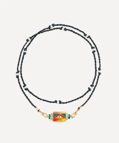 Marie Lichtenberg 14ct Gold Eye Will Locket In Black