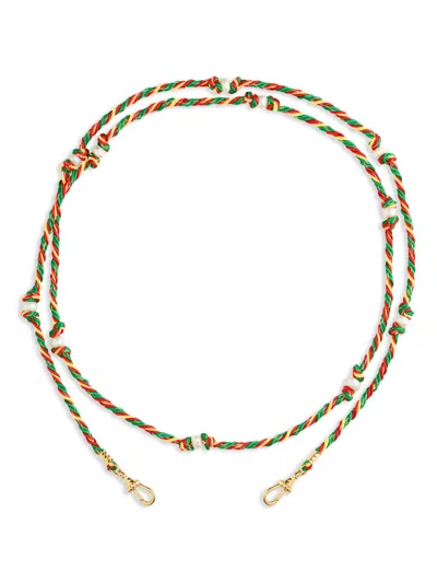 Marie Lichtenberg 14k Gold Mauli Necklace In Multi