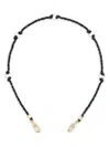 Marie Lichtenberg 14k Yellow Gold Mauli Blue Necklace In Black