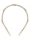 Marie Lichtenberg 14k Yellow Gold Mauli Rasta Necklace In Green