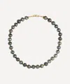 MARIE LICHTENBERG MARIE LICHTENBERG 18CT GOLD BLACK KESHI PEARL MAULI LINK NECKLACE