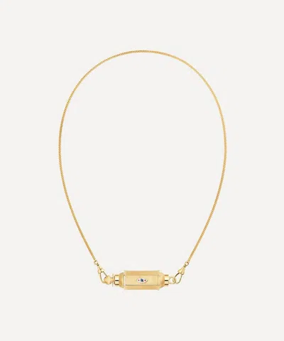 Marie Lichtenberg 18ct Gold Evil Eye Baby Locket Necklace